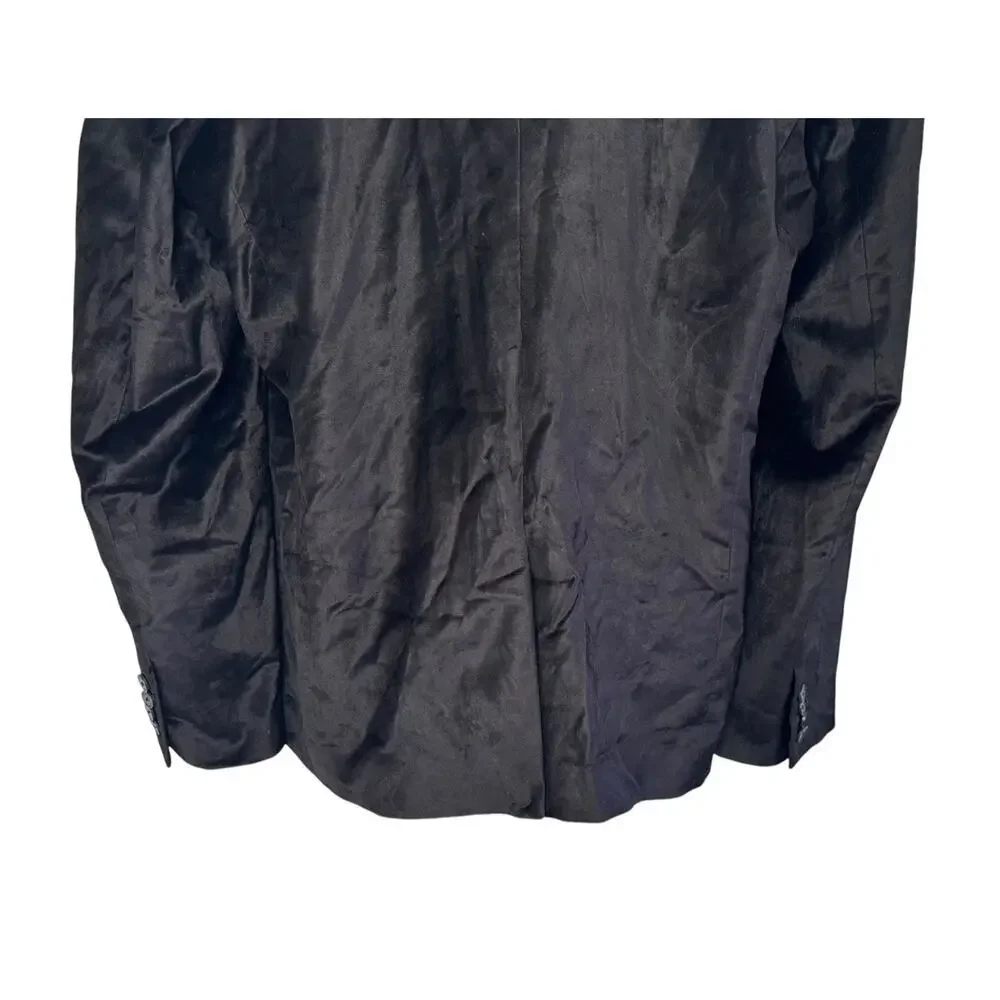 GUESS Fulham Black Velvet Knit Blazer Business Jacket Men’s Size XL - Picture 9 of 11